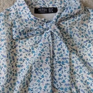 Floral Blue Smocked Maxi Dress